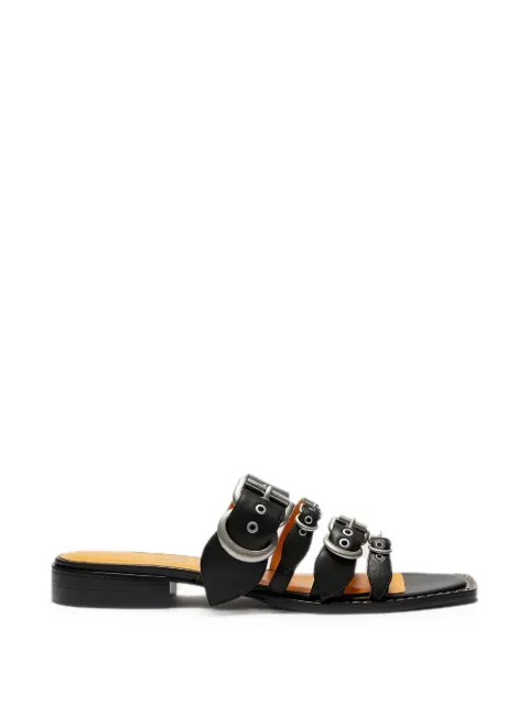 LILI CURIA Margo multi-strap buckled sandals Black LC82010
