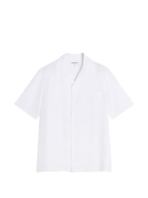 Maison Kitsuné camp-collar short-sleeve shirt White QM00405WW9099