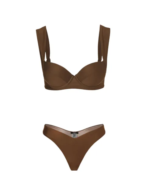Noire Swimwear Ava Ivy underwire bikini Brown NSW471