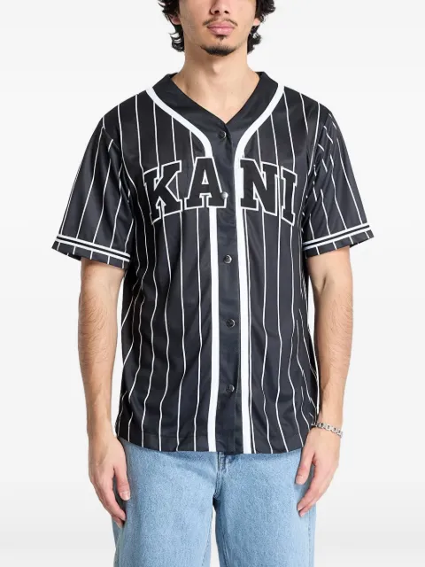 karl kani pinstripe logo shirt Black 6033360