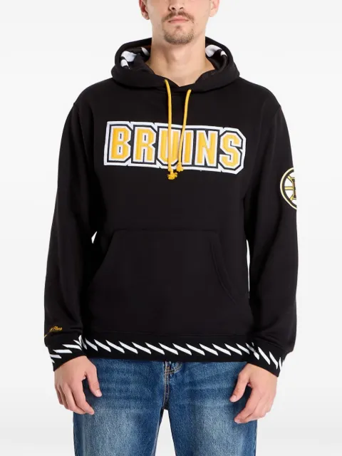 Mitchell & Ness Boston Bruins logo-print hoodie Black TH11148BBNBLCK