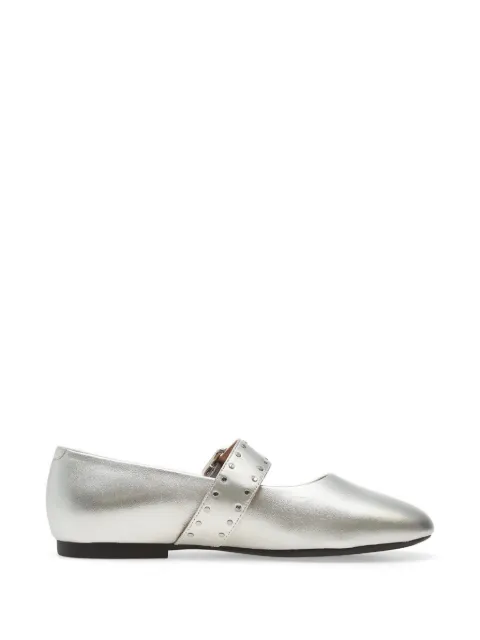 Geox New Palmaria stud-embellished ballet flats Silver D654JE000Y2C1007