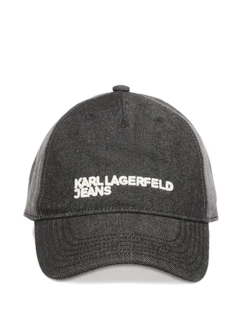 Karl Lagerfeld Jeans logo-embroidered denim cap Grey B1W330542IN