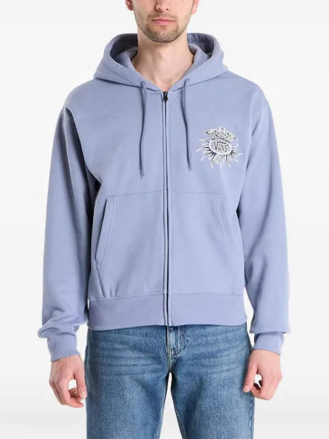 Vans logo-print zip-up hoodie Blue VN000STPFOI1