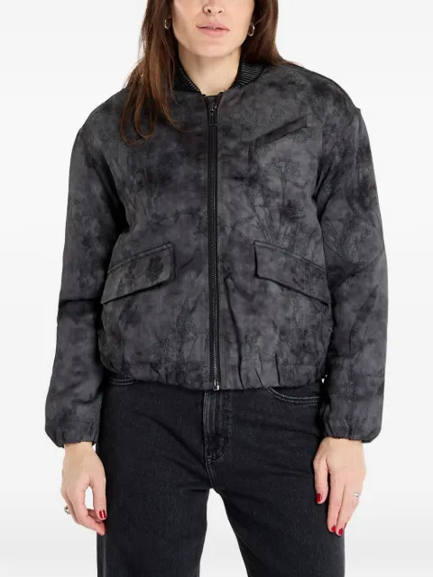 Desigual floral-embroidered tie-dye jacket Grey 25WWEW262000