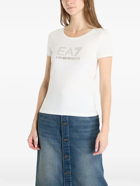 Ea7 Emporio Armani stud-embellished logo T-shirt White 8NTT67TJDQZ