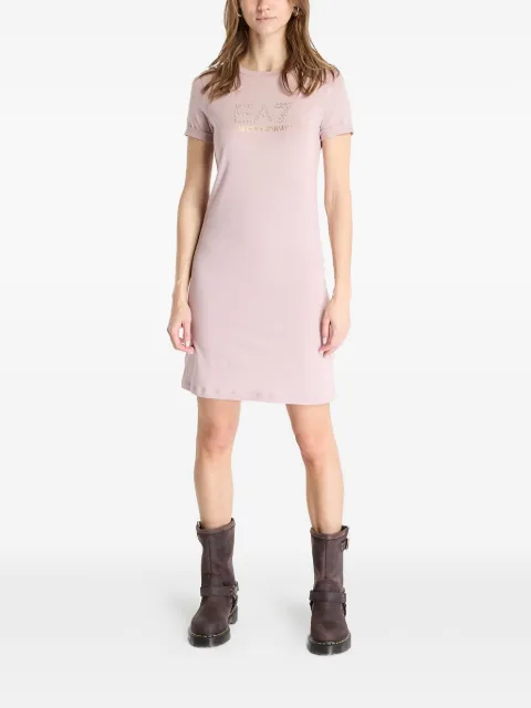 Ea7 Emporio Armani logo-print mini dress Pink 7W000478AF12500U4079