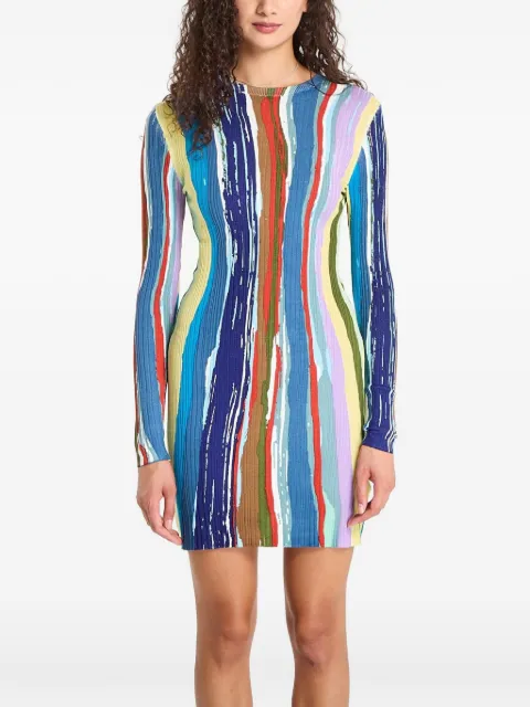 Desigual ribbed-knit striped mini dress Blue 25WWVF079019