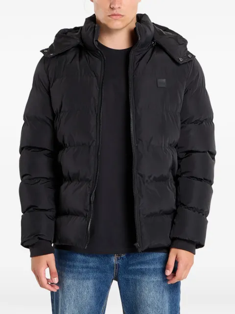 Urban Classics logo-patch padded jacket Black TB1807ERN