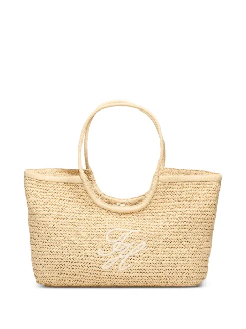 Tommy Hilfiger embroidered-logo tote bag Neutrals AW0AW185360F4