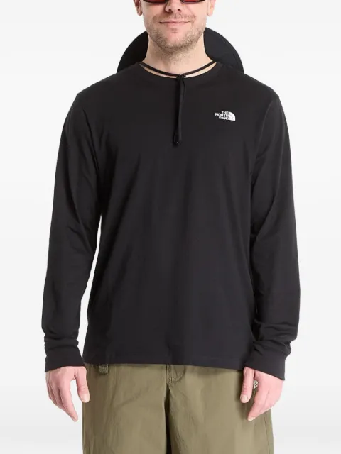 The North Face logo-print long-sleeve T-shirt Black NF0A8EU3