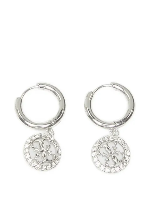 GUESS USA Life In 4G crystal-embellished earrings Silver JUBE02135JWRHSILVER