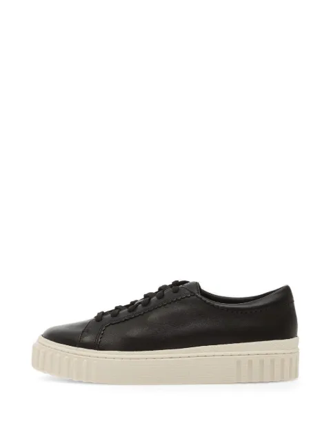 Clarks Mayhill Walk platform leather sneakers Black 26176436
