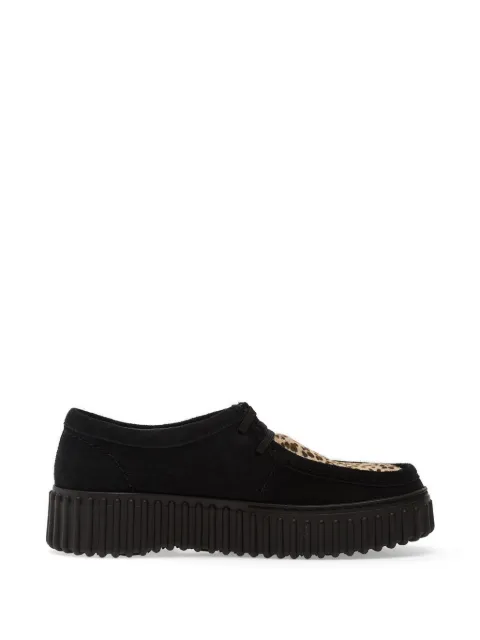 Clarks Torhill Bee leopard-print suede sneakers Black 26181189