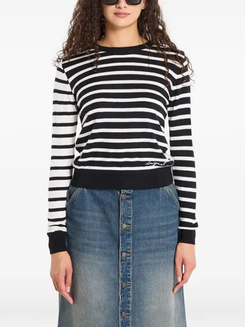 Desigual stripe-pattern sweater Black 25WWJF082000