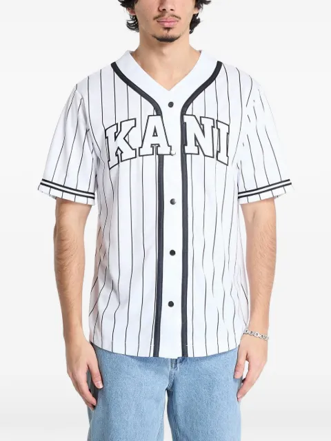 karl kani pinstripe baseball shirt White 6033361
