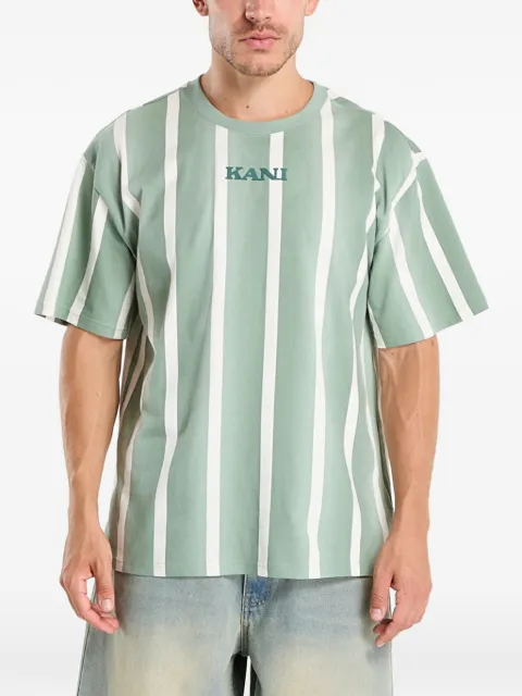 karl kani striped logo-detail T-shirt Green PD00005338