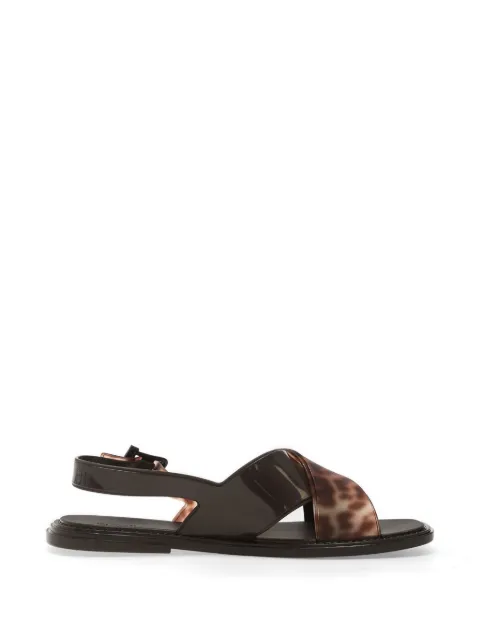 Melissa Cleo leopard-print flat sandals Brown M37795BS090