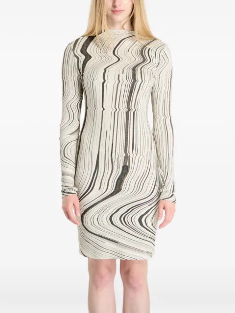 Desigual wavy striped mini dress White 25WWVK351003