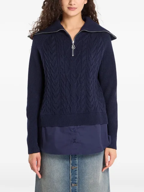 Desigual cable-knit sweater Blue 25WWJF355000