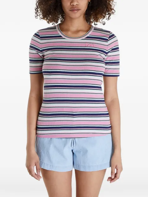 LEE striped ribbed T-shirt Pink 112350232