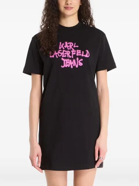 Karl Lagerfeld Jeans graffiti-print mini dress Black B1W13043999