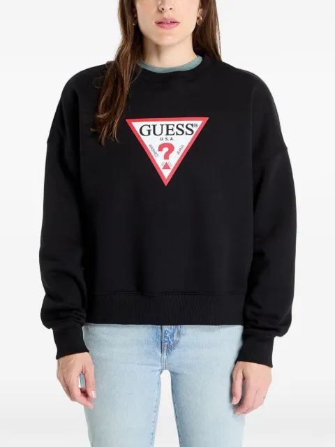 GUESS USA logo-print sweatshirt Black W4YQ00KC811JBLK