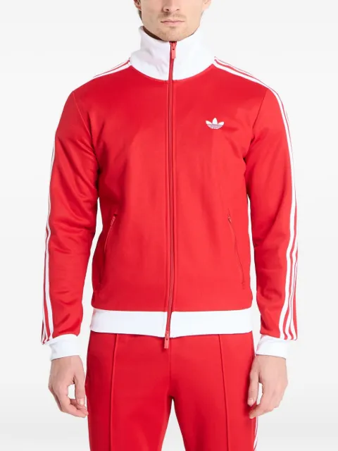 adidas striped zip-up sweatshirt Red KE3525