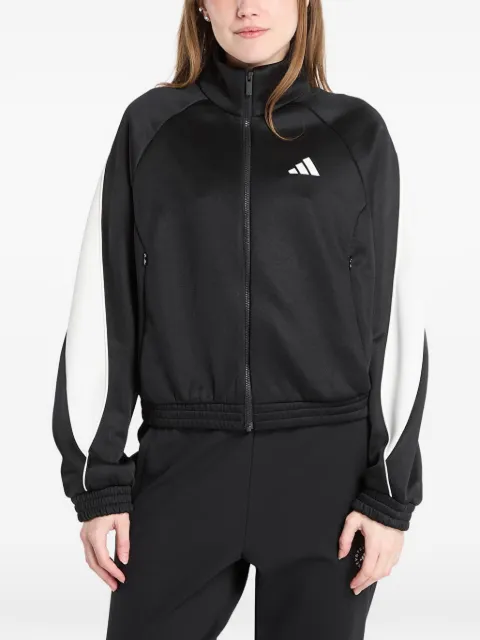 adidas Stadium logo-print zip-up sweatshirt Black JL6886
