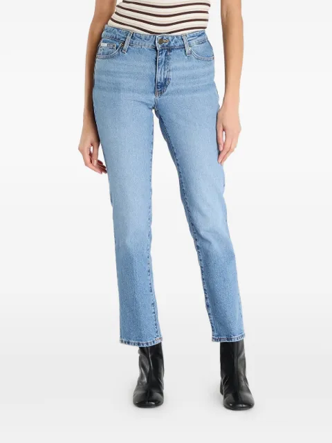 GUESS USA G08 whiskered logo-patch jeans Blue W4YA98D5CC5