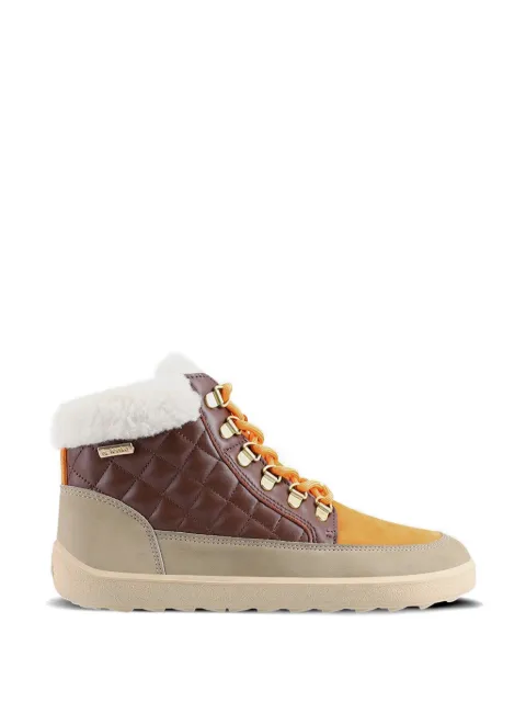 Be Lenka quilted shearling-trim hight-top sneakers Neutrals QTIDVBP276