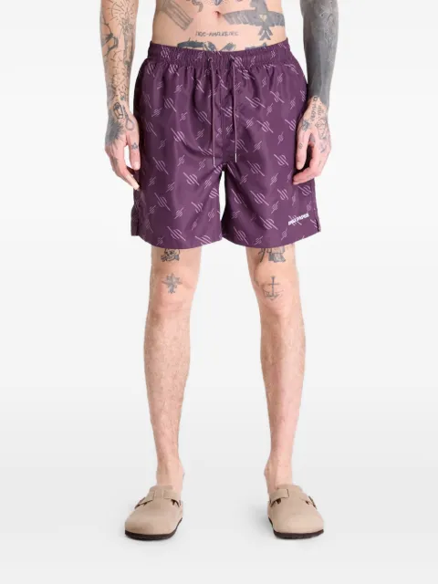 Daily Paper logo-print drawstring swim shorts Purple 2610066