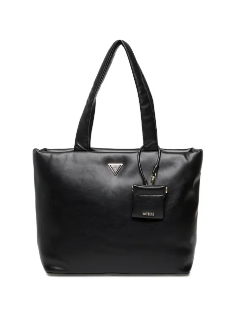 GUESS USA logo-plaque padded tote bag Black HWNG7534230