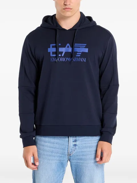 Ea7 Emporio Armani logo-print hoodie Blue 7M001121AF12473UB102