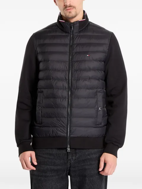 Tommy Hilfiger quilted-panel zip-up jacket Black MW0MW41329
