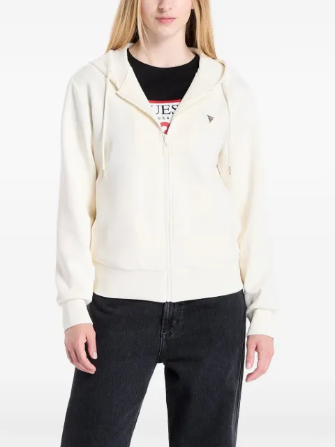 GUESS USA Olympe full-zip hoodie White V4YQ06KCAY2G6K5
