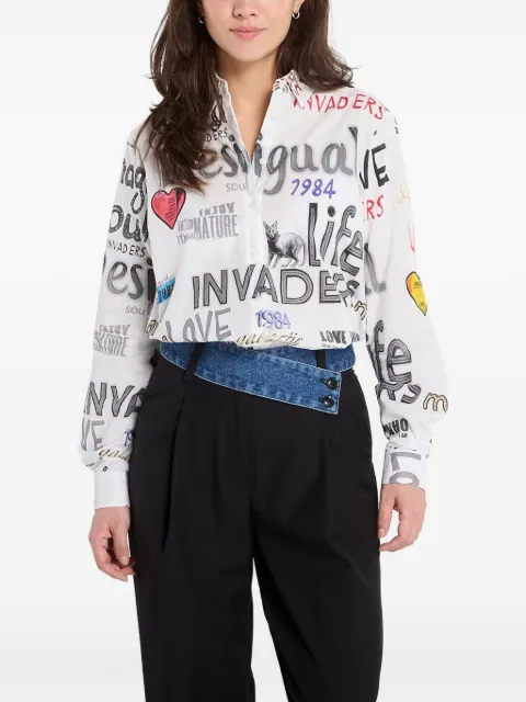 Desigual graphic-print shirt White 25WWCW101001