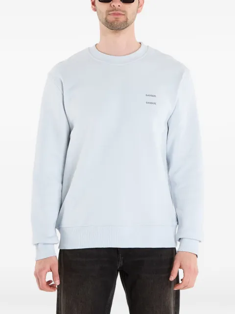 SAMSOE SAMSOE Joel logo-print crew-neck sweatshirt Blue M22300127134302T