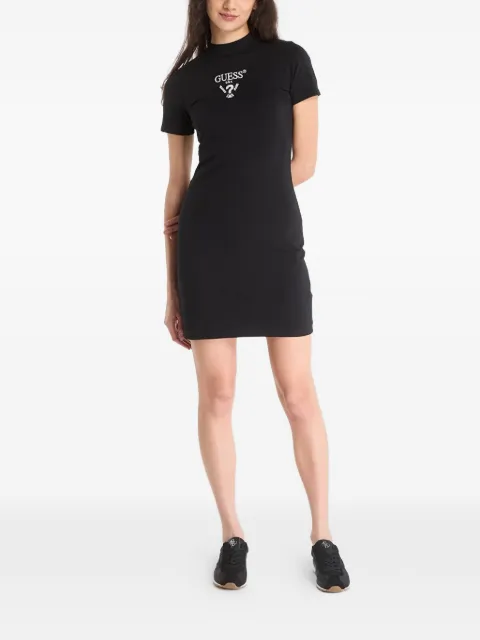 GUESS USA logo-print T-shirt dress Black V4YK02KCDH1FJ8N