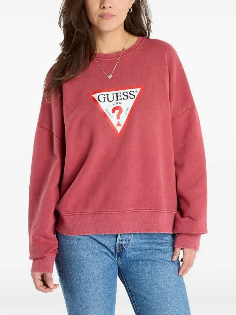GUESS USA logo-print sweatshirt Red W5BQ16KCPR1