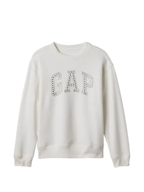 GAP rhonestone-embellished logo sweater Neutrals 55493635