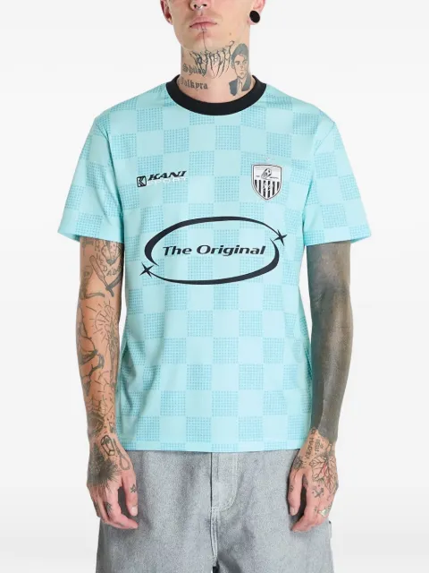 karl kani checked T-shirt Blue KU2430022