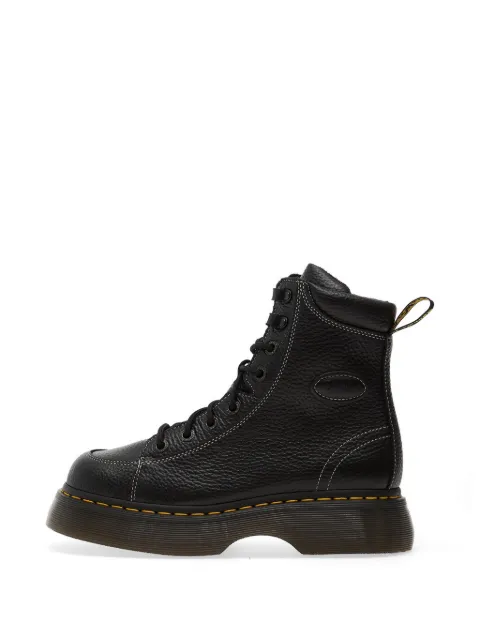 Dr Martens Buzz 8i pebbled-leather lace-up boots Black DM42032001
