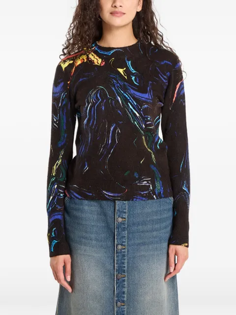 Desigual abstract-print sweater Black 25WWJF052000