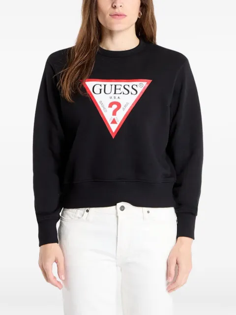 GUESS USA logo-print sweater Black W2YQ16KBA11JBLK