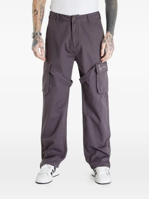 karl kani strap-detail cargo pants Grey KM2410192