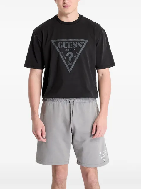 GUESS USA logo-print drawstring track shorts Grey M5GD50KCPR1FJ2J