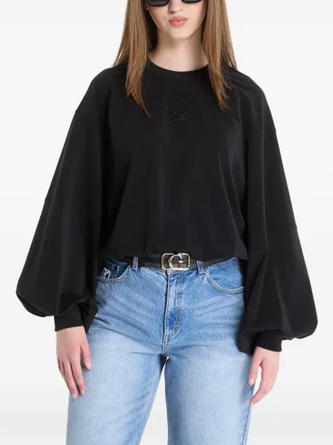 GUESS USA puff-sleeve top Black W6RQ13KD332