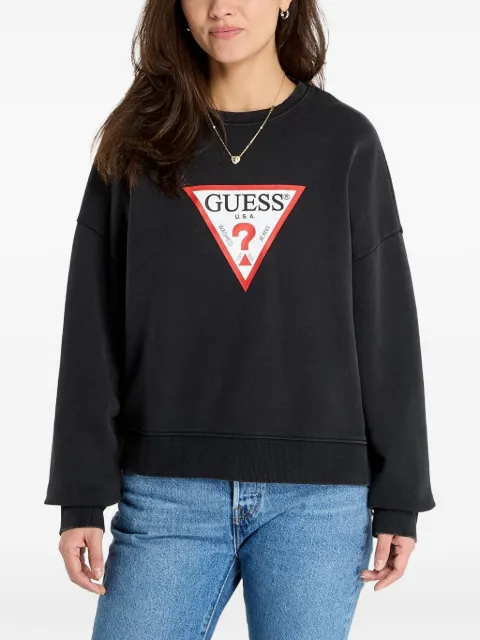 GUESS USA logo-print sweatshirt Black W5BQ16KCPR1JTMU