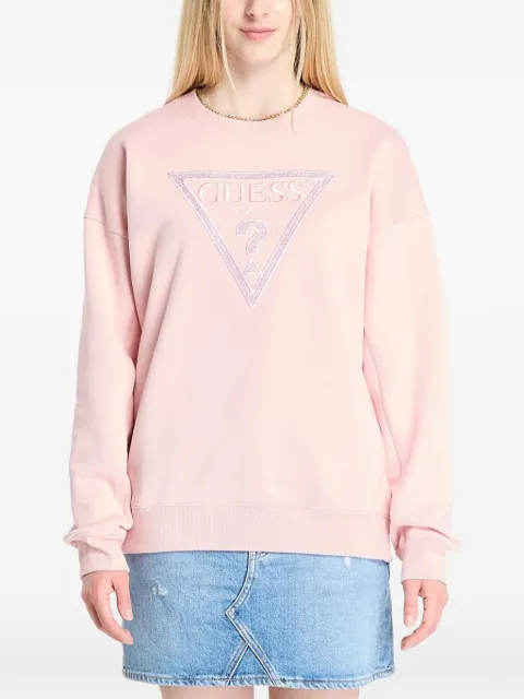 GUESS USA glitter-logo sweater Pink W5BQ11KC8I1G66B